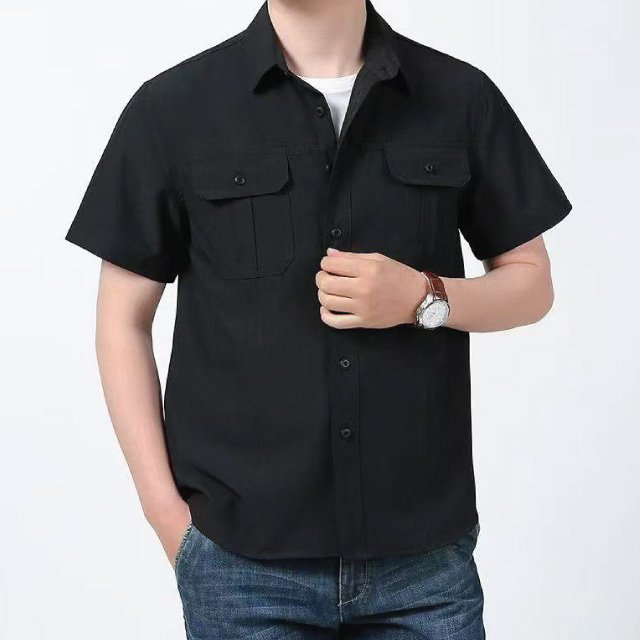 Black-Short-sleeved-shirt