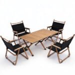 camping table 90x60x45 foldable outdoor table for camping picnics and fishing